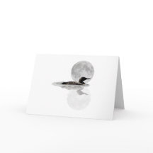 Loon Swims In The Moonlight Greeting Card
