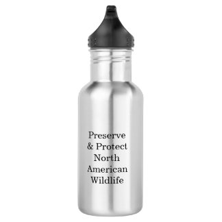 Loon Swims In The Moonlight Water Bottle