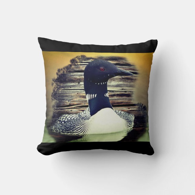 Loon Throw Pillow (Front)