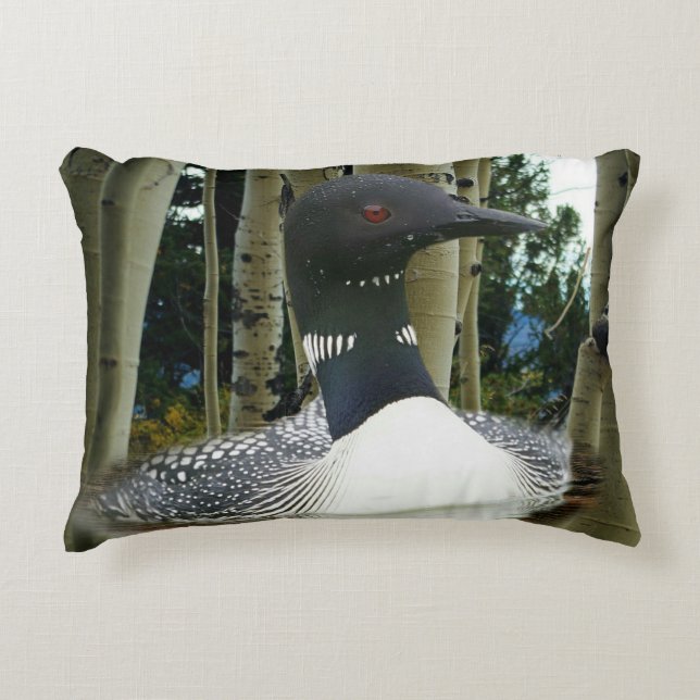 Loon Wilderness Accent Pillow (Front)