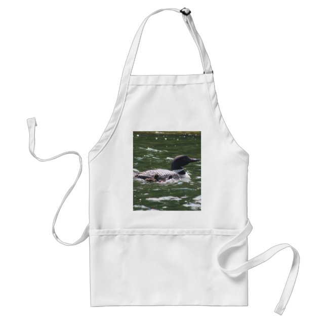 Loon With Babies 2 Standard Apron (Front)