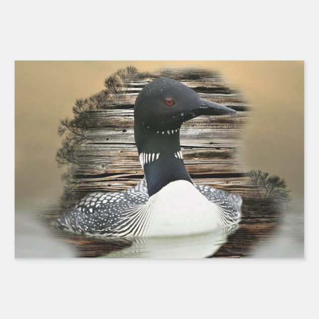Loon Wrapping Paper Sheet (Front)