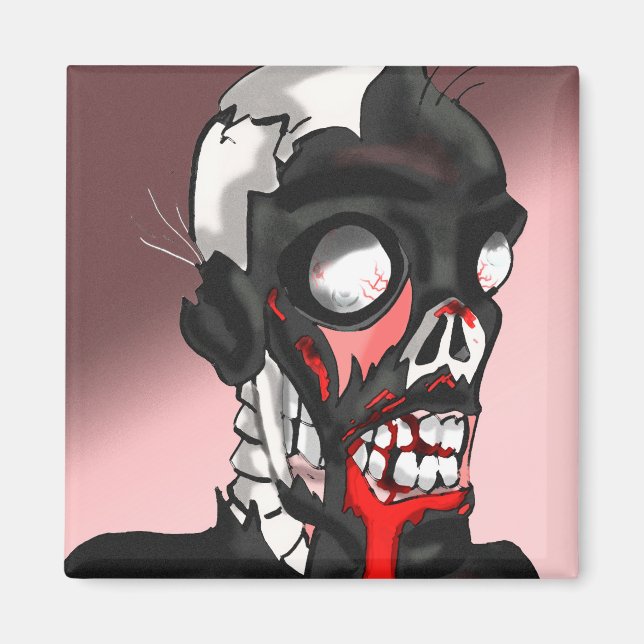Looney Déplaisant Zombie Magnet (Devant)