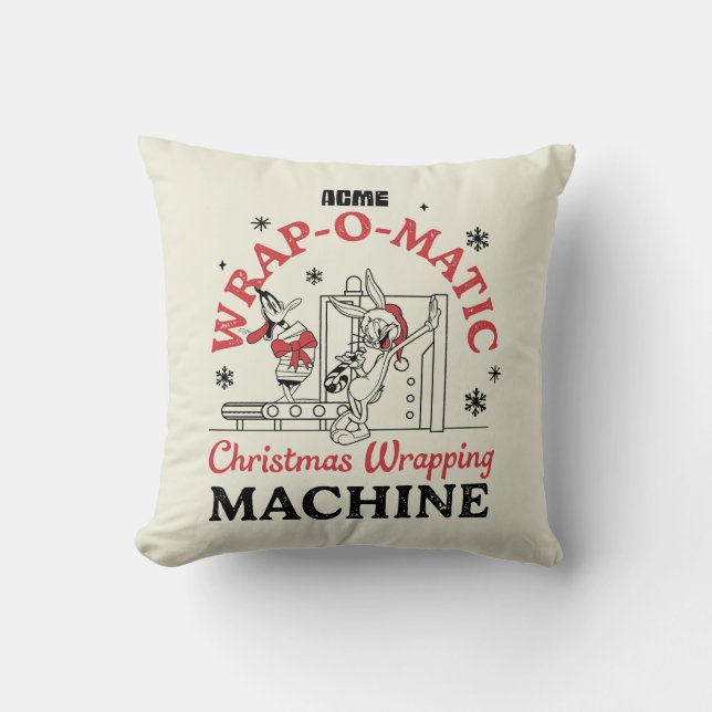 LOONEY TUNES™ | ACME Wrap-O-Matic Wrapping Machine Throw Pillow (Front)