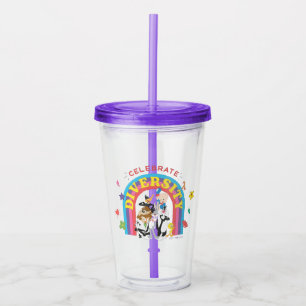 LOONEY TUNES™ - Celebrate Diversity Pride Rainbow Acrylic Tumbler