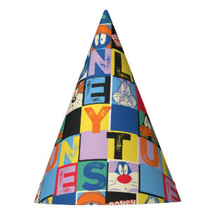 LOONEY TUNES™ Character Chequered Blocks Party Hat