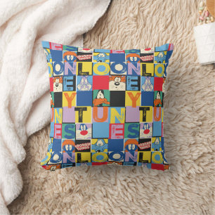 LOONEY TUNES™ Character Chequered Blocks Throw Pillow