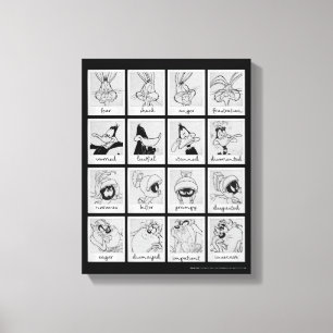 LOONEY TUNES™ Character Emotion Chart Canvas Print