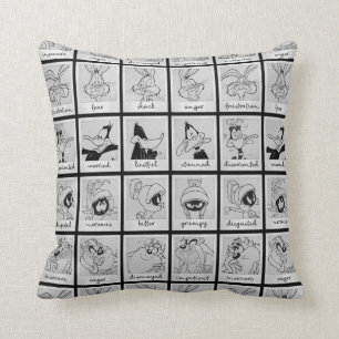 LOONEY TUNES™ Character Emotion Chart Throw Pillow