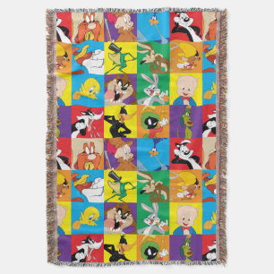 LOONEY TUNES™ Character Grid Throw Blanket