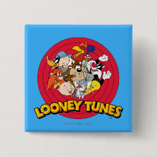 LOONEY TUNES™ Character Logo 2 Inch Square Button