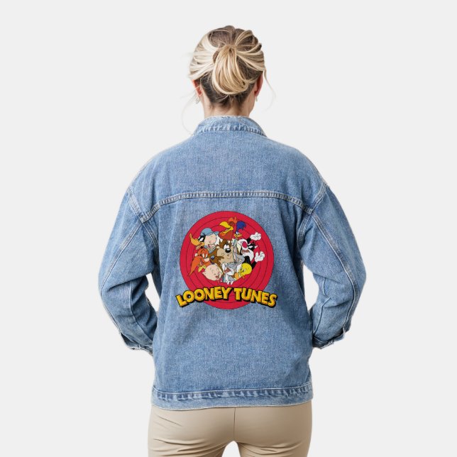 LOONEY TUNES™ Character Logo Denim Jacket (Model)