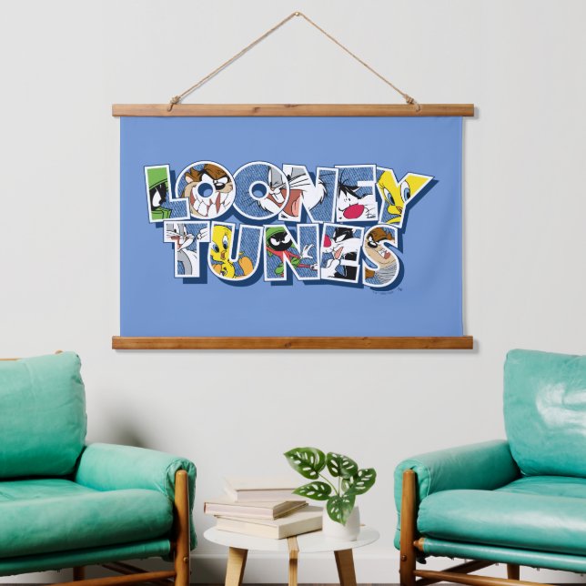 LOONEY TUNES™ Characters in Lettering Hanging Tapestry (Living Room)