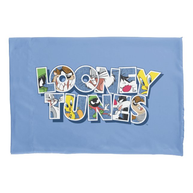 LOONEY TUNES™ Characters in Lettering Pillowcase (Front)
