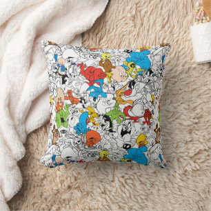 LOONEY TUNES™ Color Pop Pattern Throw Pillow