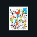 LOONEY TUNES™ Colour Pop Pattern Canvas Print<br><div class="desc">LOONEY TUNES™ | Check out this fun character pattern featuring characters in black & white,  pops of colour,  or full colour!</div>