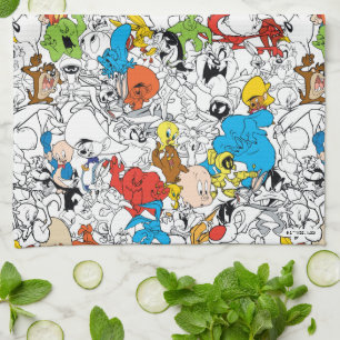 LOONEY TUNES™ Colour Pop Pattern Kitchen Towel