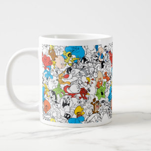 LOONEY TUNES™ Colour Pop Pattern Large Coffee Mug