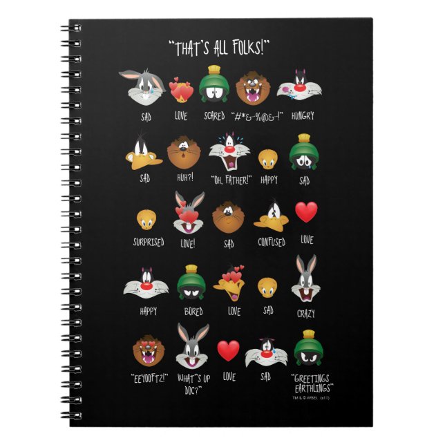LOONEY TUNES™ Emoji Chart Notebook (Front)