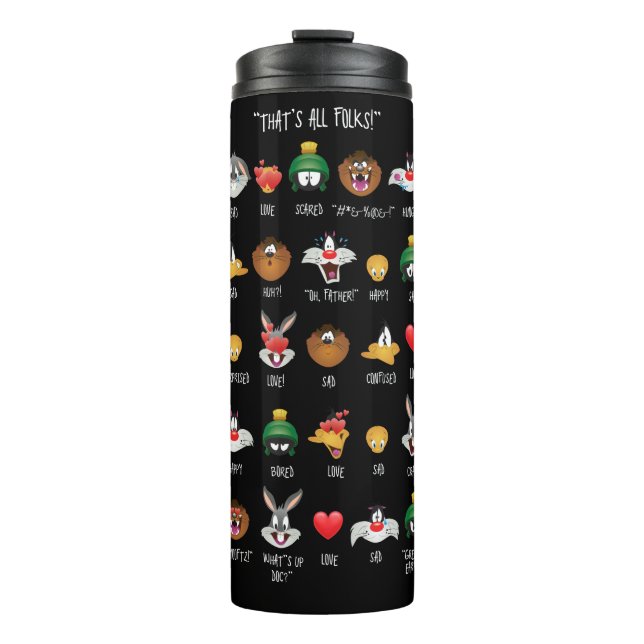 LOONEY TUNES™ Emoji Chart Thermal Tumbler (Front)