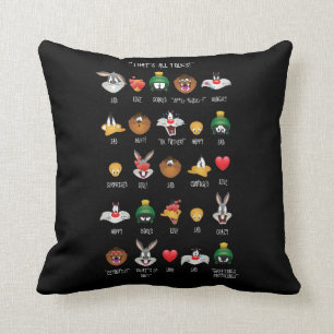 LOONEY TUNES™ Emoji Chart Throw Pillow