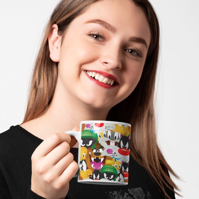LOONEY TUNES™ Emoji Pattern Coffee Mug (Creator Uploaded)