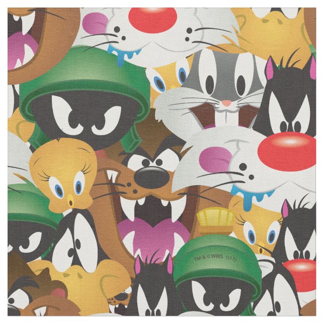 LOONEY TUNES™ Emoji Pattern Fabric (Close Up)