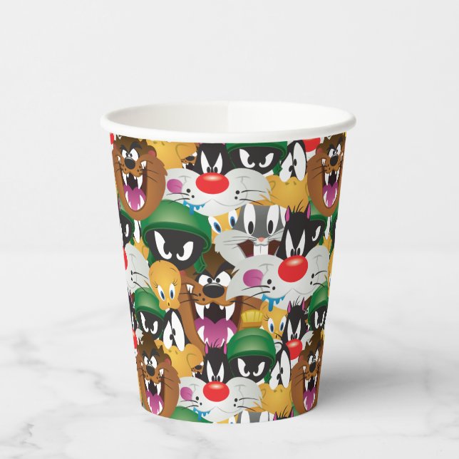 LOONEY TUNES™ Emoji Pattern Paper Cups (Left)