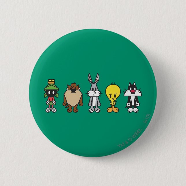 LOONEY TUNES™ Group Photo Op 2 Inch Round Button (Front)