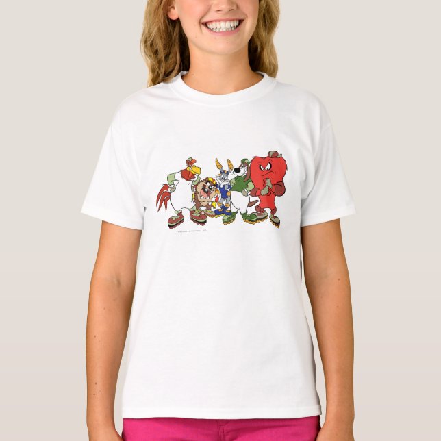 LOONEY TUNES™ Group Rollerblade Picture T-Shirt (Front)
