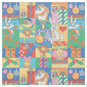 LOONEY TUNES™   Happy Holidays Christmas Pattern Fabric