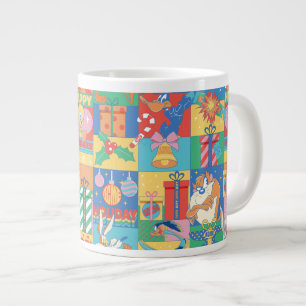 LOONEY TUNES™   Happy Holidays Christmas Pattern Large Coffee Mug