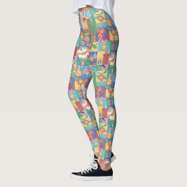 LOONEY TUNES™ | Happy Holidays Christmas Pattern Leggings (Left)
