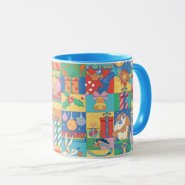 LOONEY TUNES™ | Happy Holidays Christmas Pattern Mug (Front Right)
