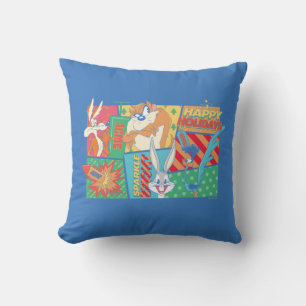LOONEY TUNES™   Happy Holidays Pattern Throw Pillow