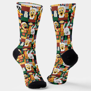 LOONEY TUNES™Holiday Block Pattern Socks