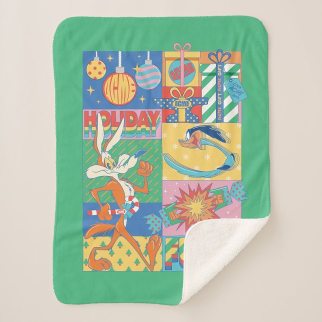LOONEY TUNES™ | Holiday Fun Sherpa Blanket (Front)