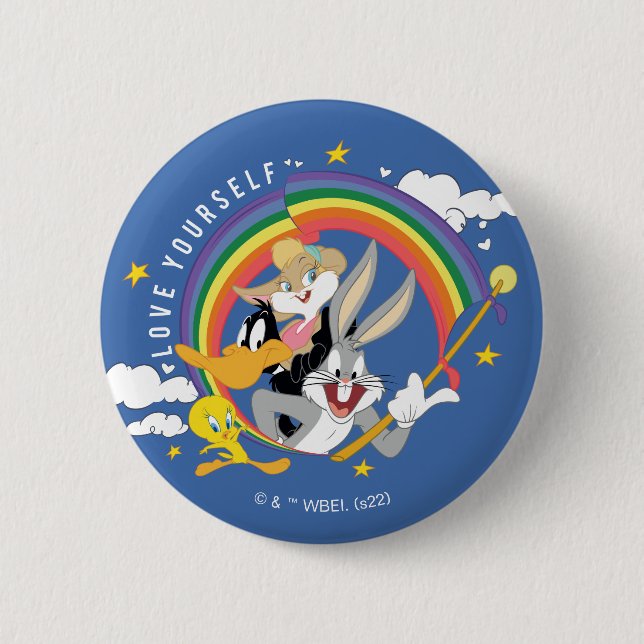 LOONEY TUNES™ - Love Yourself Pride Badge 2 Inch Round Button (Front)