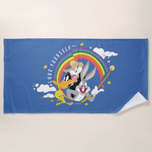 LOONEY TUNES™ - Love Yourself Pride Badge Beach Towel