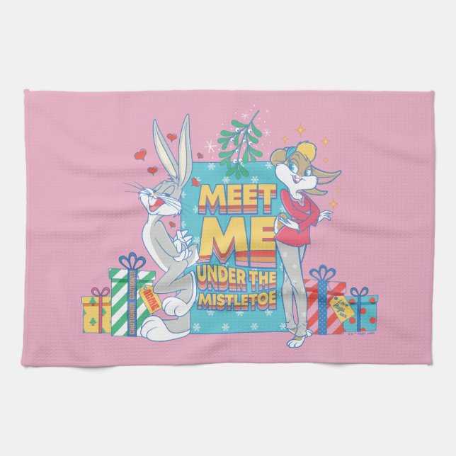 LOONEY TUNES™ | Meet Me Under the Mistletoe Kitchen Towel (Horizontal)