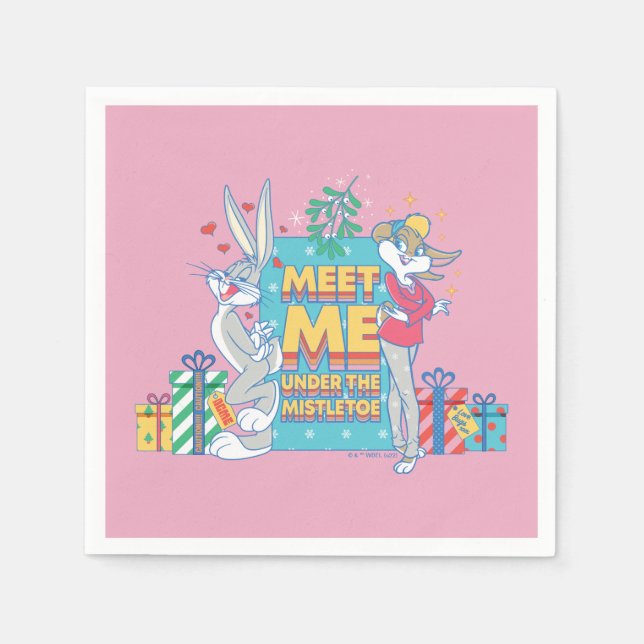 LOONEY TUNES™ | Meet Me Under the Mistletoe Napkin (Front)