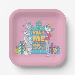 LOONEY TUNES™ Meet Me Under the Mistletoe Paper Plate