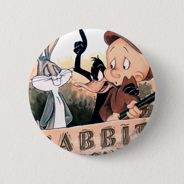 LOONEY TUNES™ Rabbit Seasoning 2 Inch Round Button (Front)