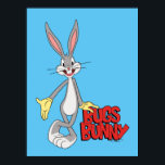 LOONEY TUNES™ Retro Laughs | BUGS BUNNY™ Poster<br><div class="desc">LOONEY TUNES™ | BUGS BUNNY™ retro character art,  featuring his name.</div>