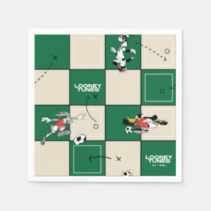 LOONEY TUNES™ Soccer Grid Pattern Napkin