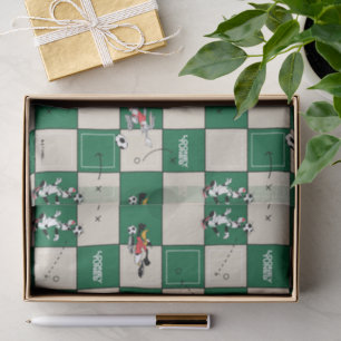 LOONEY TUNES™ Soccer Grid Pattern Tissue Paper