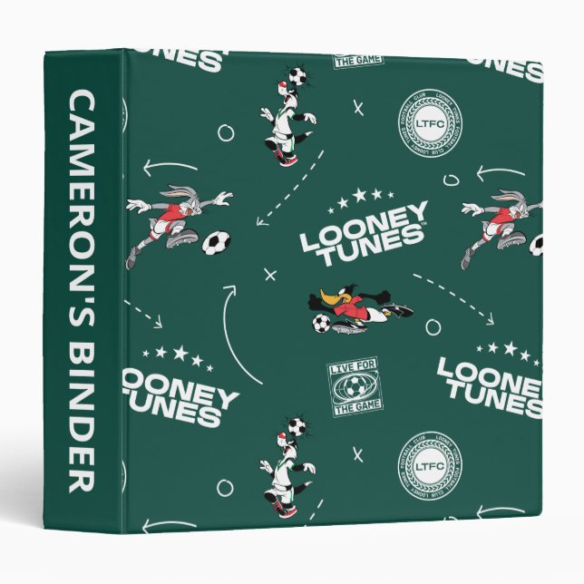 LOONEY TUNES™ Soccer Playbook Pattern Binder (Front/Spine)