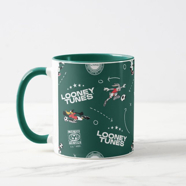 LOONEY TUNES™ Soccer Playbook Pattern Mug (Left)