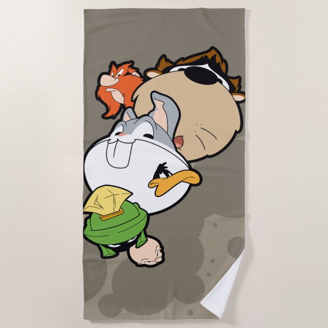 LOONEY TUNES™ Stylized Big Heads Beach Towel (Front)