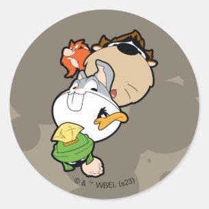 LOONEY TUNES™ Stylized Big Heads Classic Round Sticker